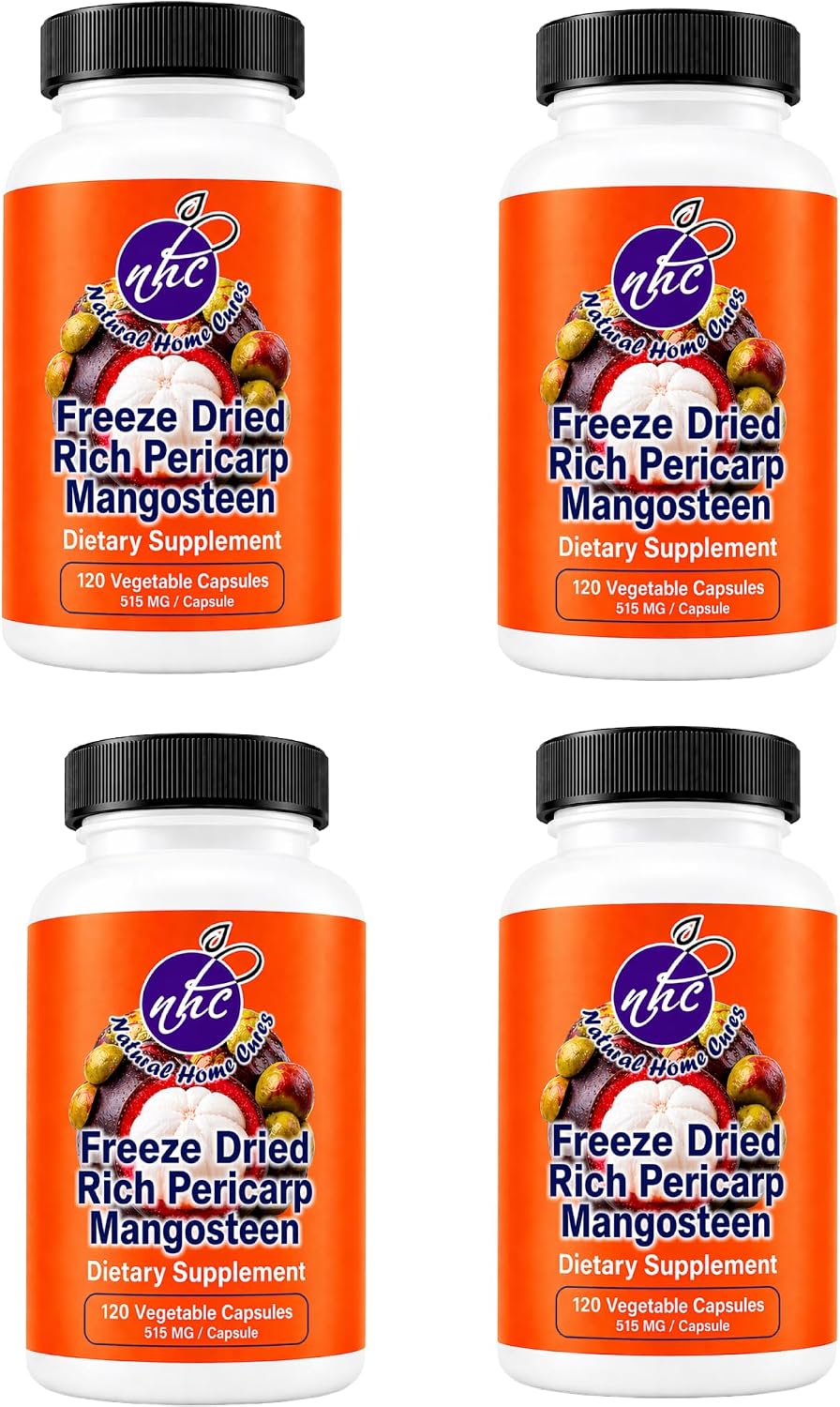 Mangosteen Food Supplement Capsules – Freeze-Dried Pericarp Powder, 515 mg, 480 Vegan Capsules - görsel 1