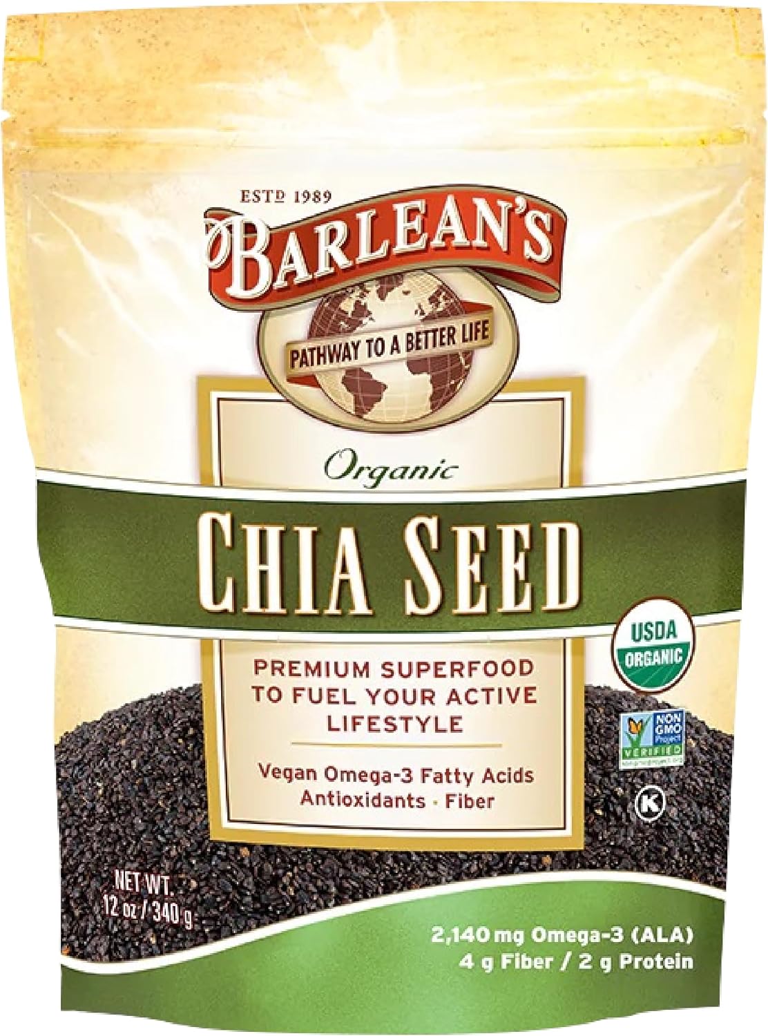 Barlean's Organic Flax Chia Coconut Seed Blend with Omega-3 and Fibre, 340 g - görsel 9