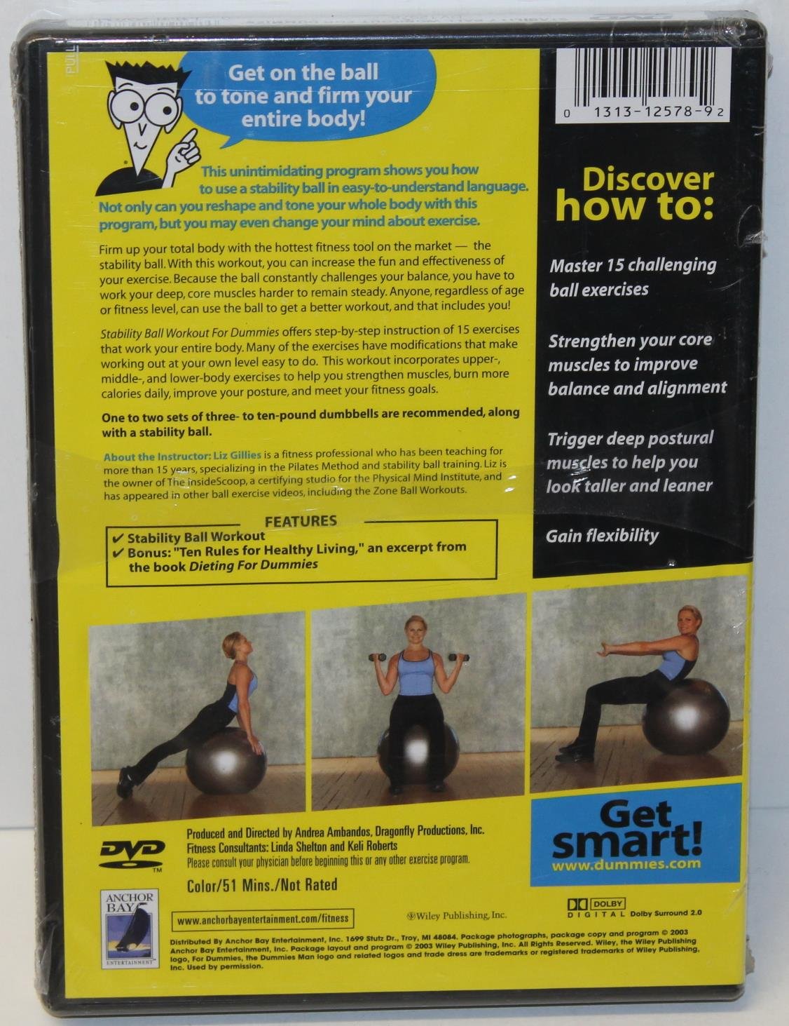 Stability Ball Workout for Dummies [DVD] - görsel 2