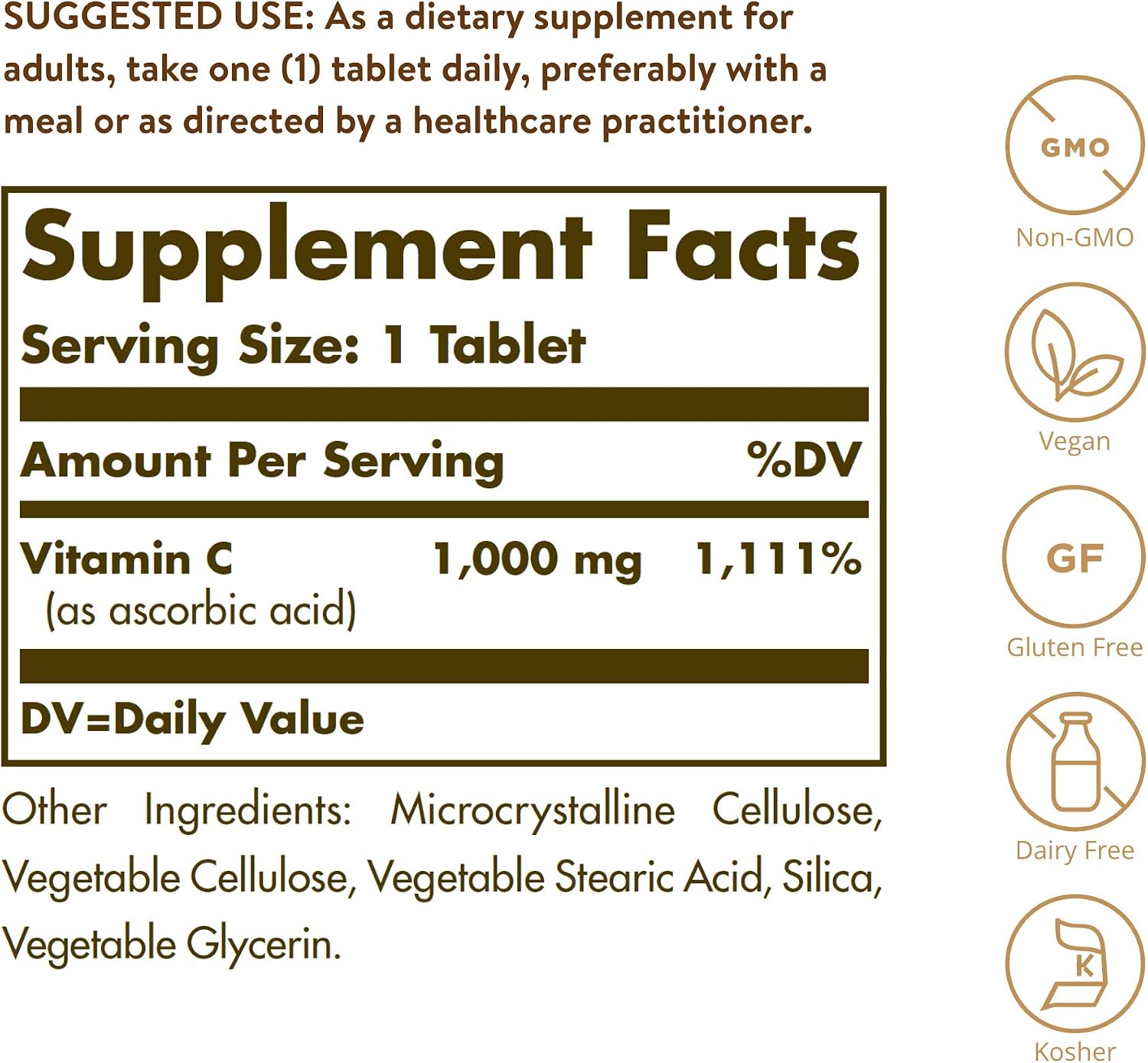 Solgar Vitamin C 1000 mg with Bioflavonoids - 90 Tablets - görsel 2