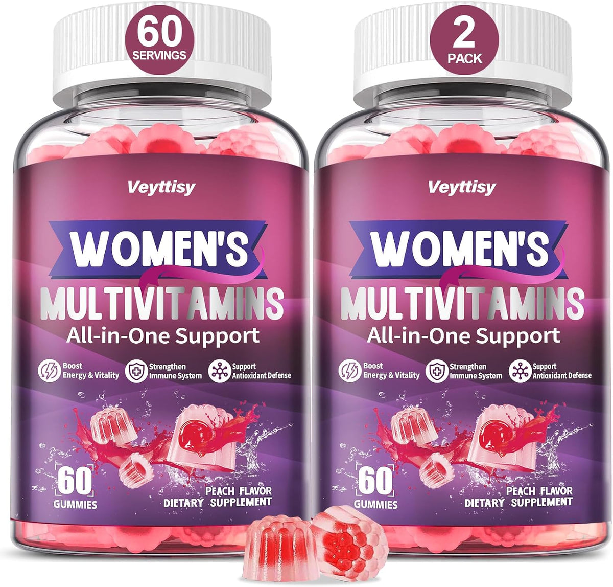 Veyttisy Methylated Multivitamin Gummy for Women – 120 Count - görsel 1