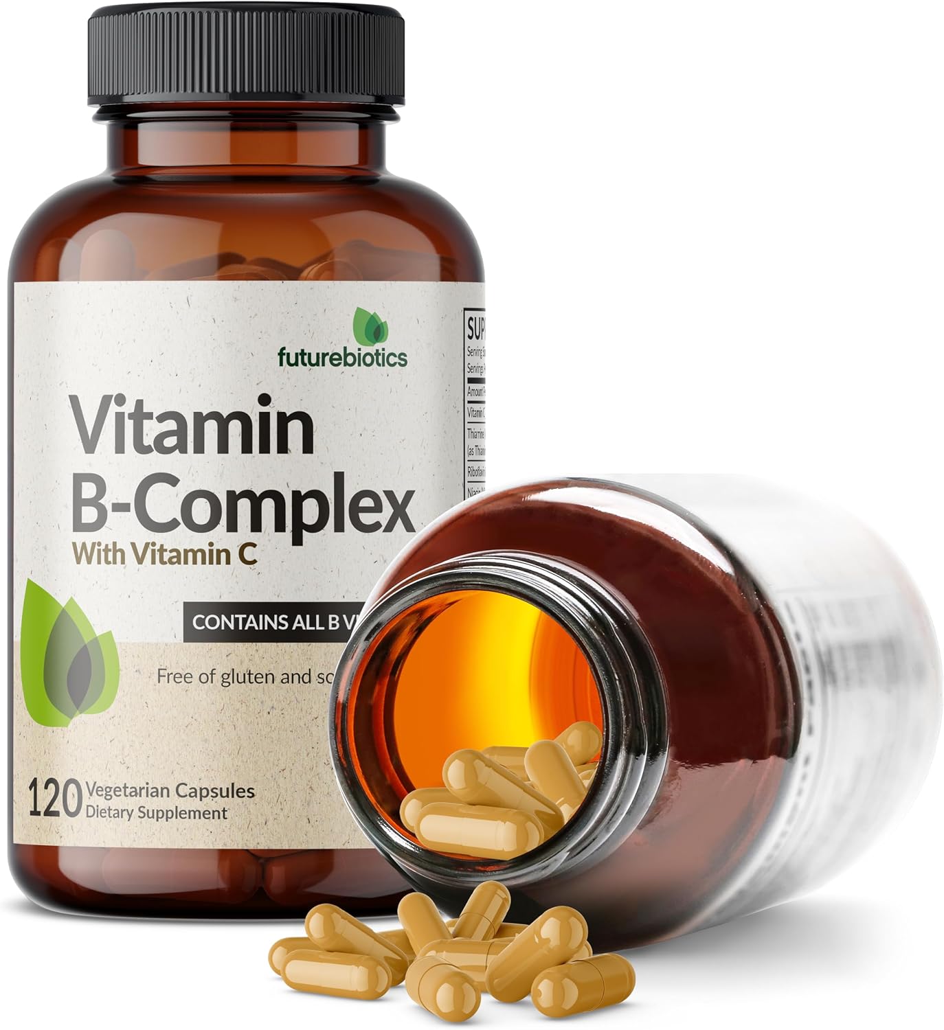 Futurebiotics Vitamin B Complex with Vitamin C - 120 Vegetarian Capsules - görsel 4