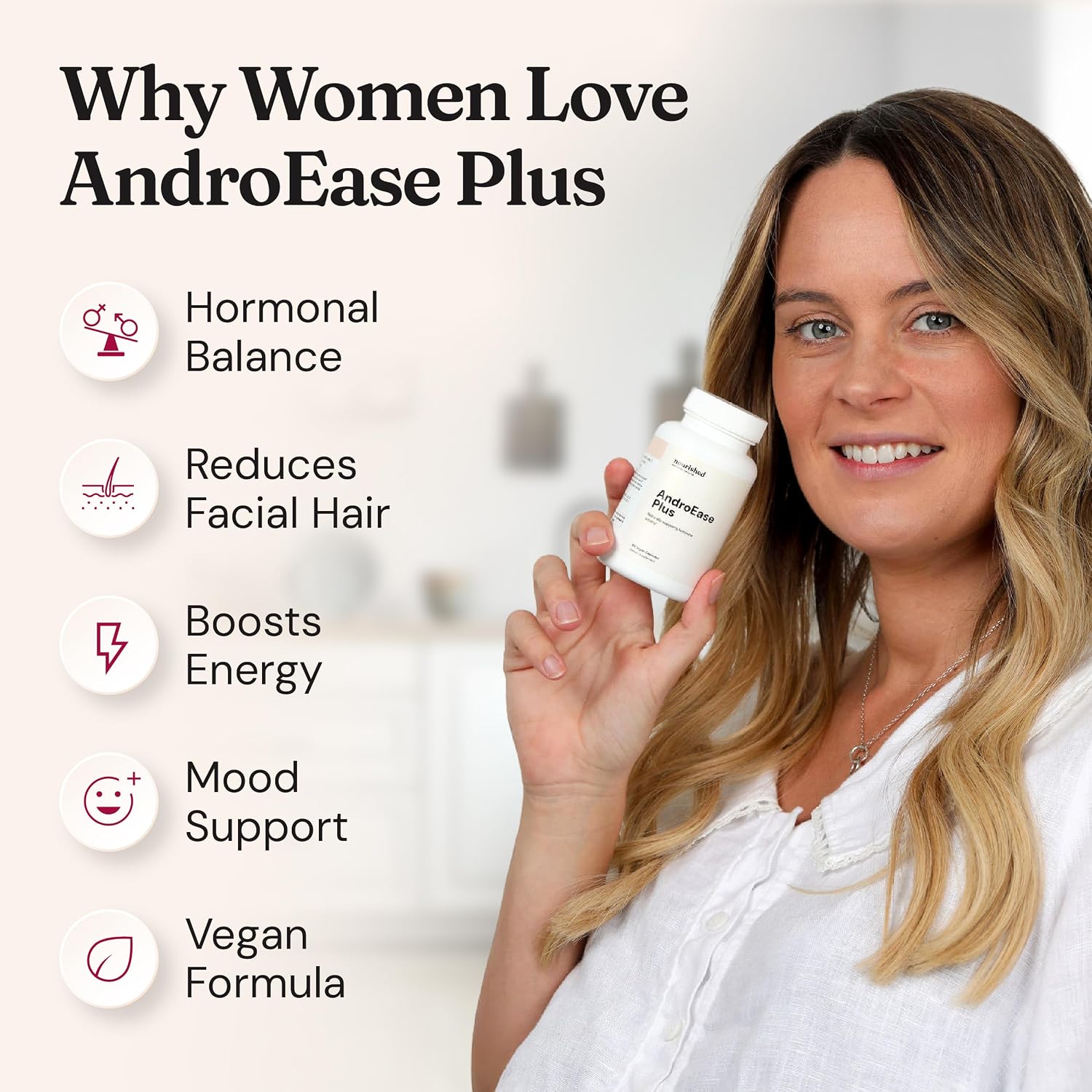 Nourished AndroEase Plus - Vegan Hormone Balance for Women - görsel 8