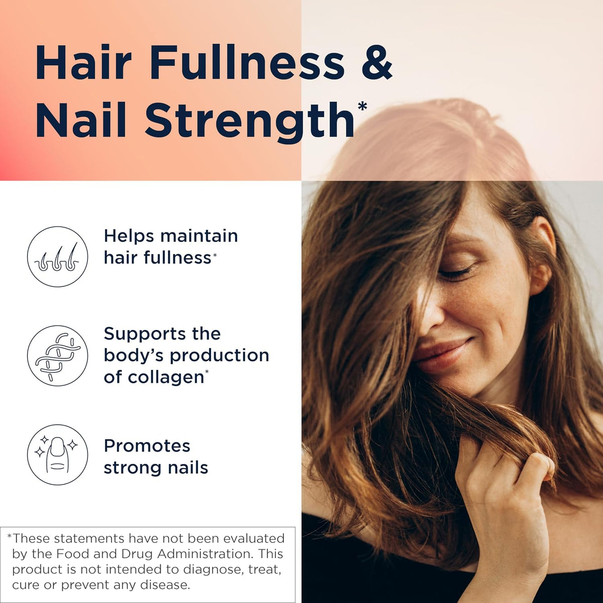 Designs for Health H-S-N Radiance - Hair, Skin and Nails Vitamins for Women and Men - Promote Healthy Hair, Skin Elasticity – Image 4
