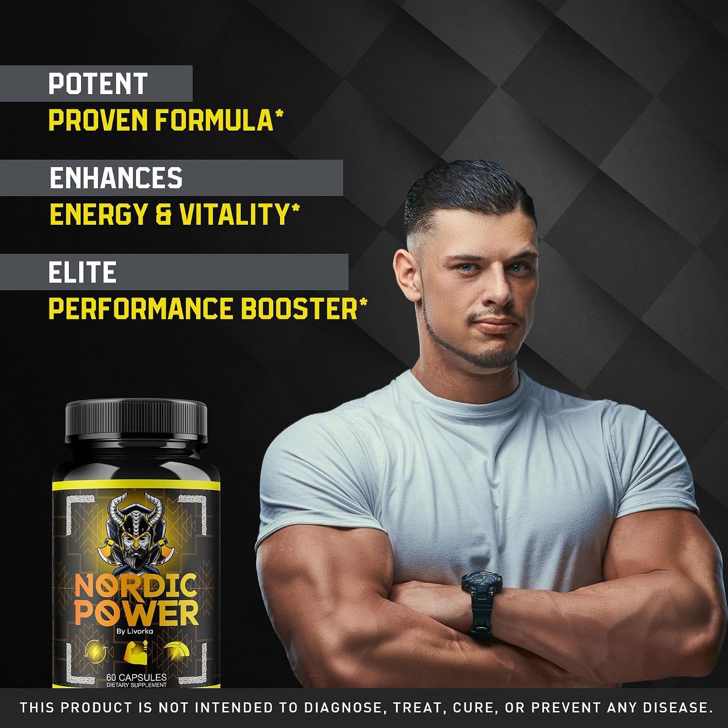 (3 Pack) Nordic Power Capsules - Official Nordic Power for Men, Advanced Formula Nordic Power Pills for Men, All Natural Premium Supplement Support Nordic Power Review, 180 Capsules for 3 Months - görsel 3