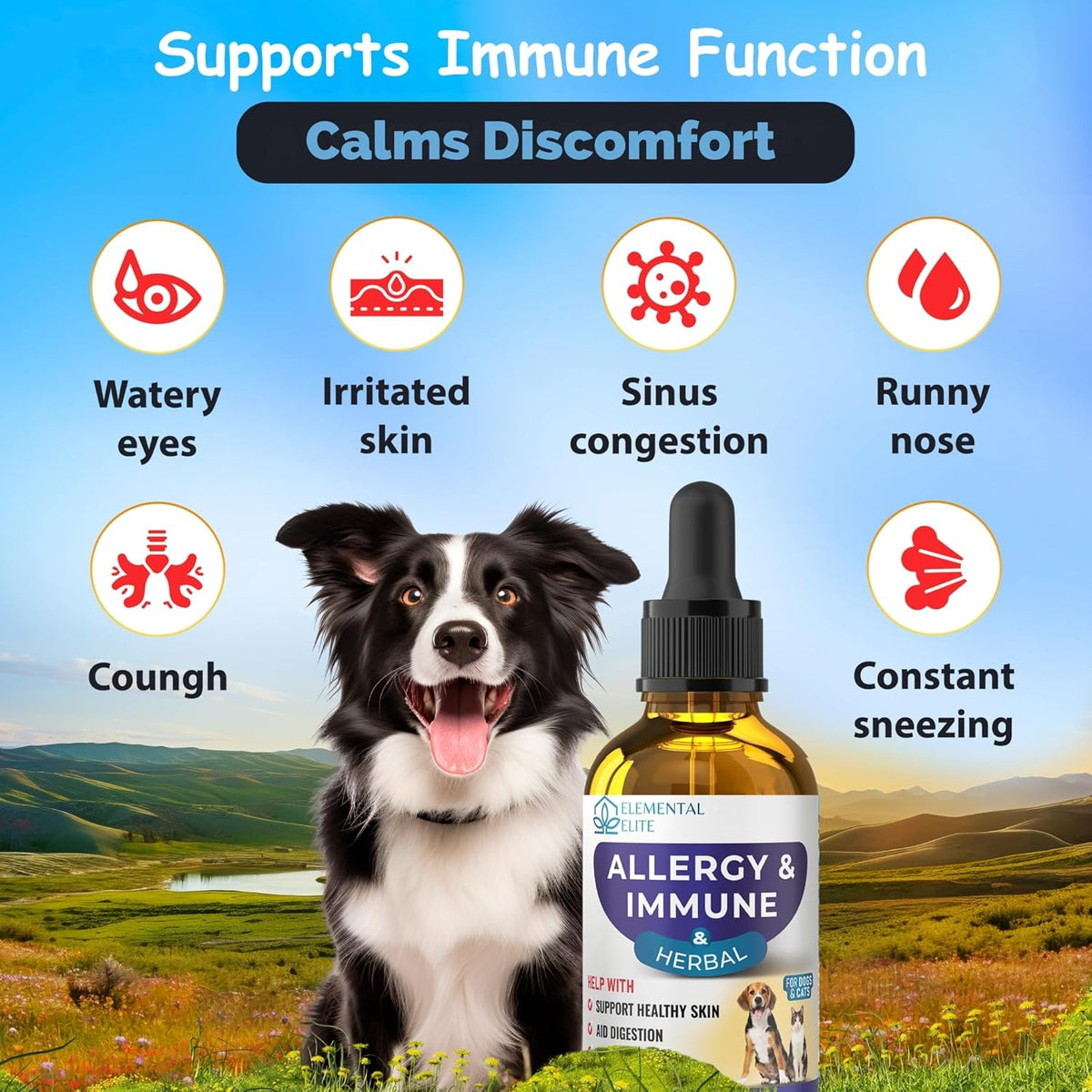 Allergy Relief Drops for Dogs & Cats – Natural Anti-Itch Support Supplement - görsel 3