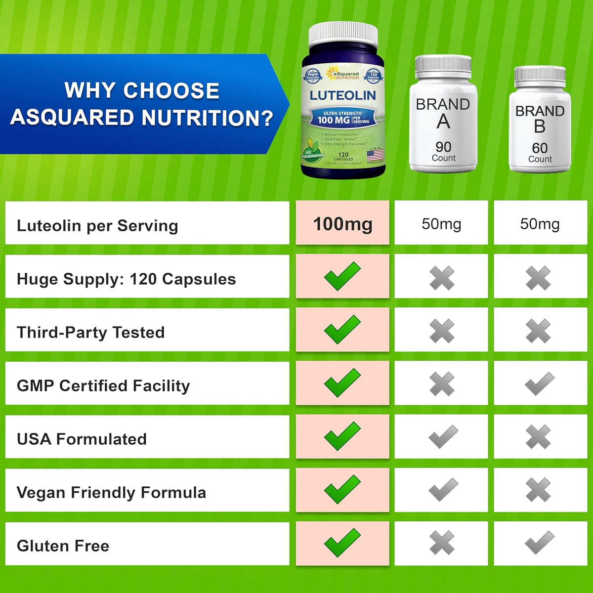 Luteolin 100mg – 120 Capsules – Brain & Memory Support - görsel 5