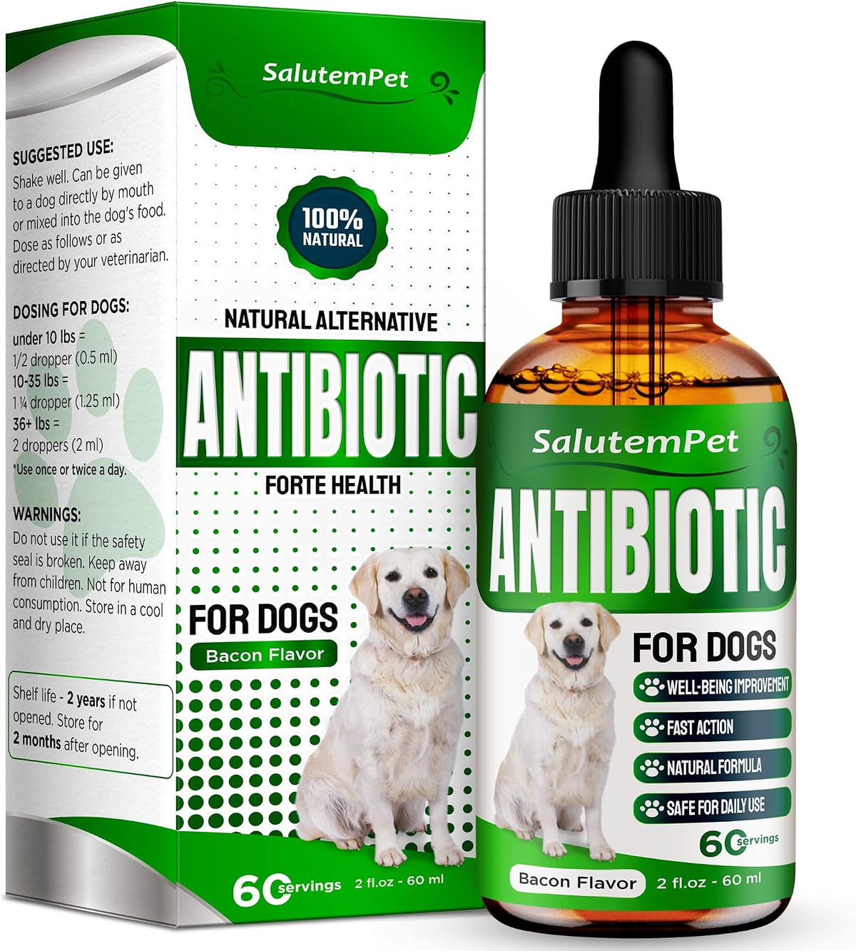 SalutemPet Natural Support Liquid for Dogs - Chicken Flavour, 56 ml - görsel 9