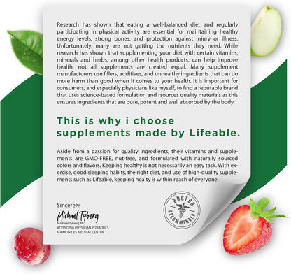 Lifeable Sugar Free Vitamin D for Kids 1000 IU - Great Tasting Natural Flavour Gummy Supplement - Gluten-Free Vegetarian Chewable - for Strong and Healthy Bones, for Children, Teen, Toddler, 90 Gummies