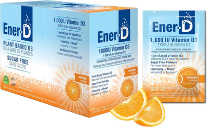 Ener-D Sugar Free Multivitamin Drink Mix, Orange, 24 Packets