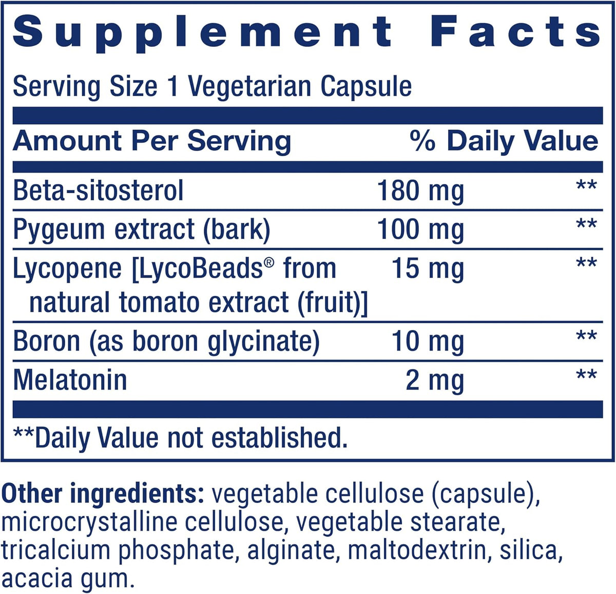 Life Extension Men's Bladder Support with Melatonin, Beta-Sitosterol and Lycopene - 30 Capsules - görsel 3