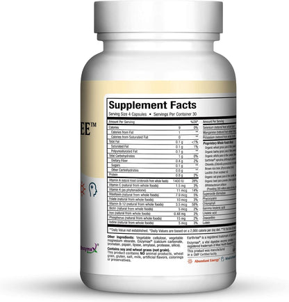 Maxi Health Super Greens - Wholefood Blend for Energy and Immune Support - 120 Kosher Capsules