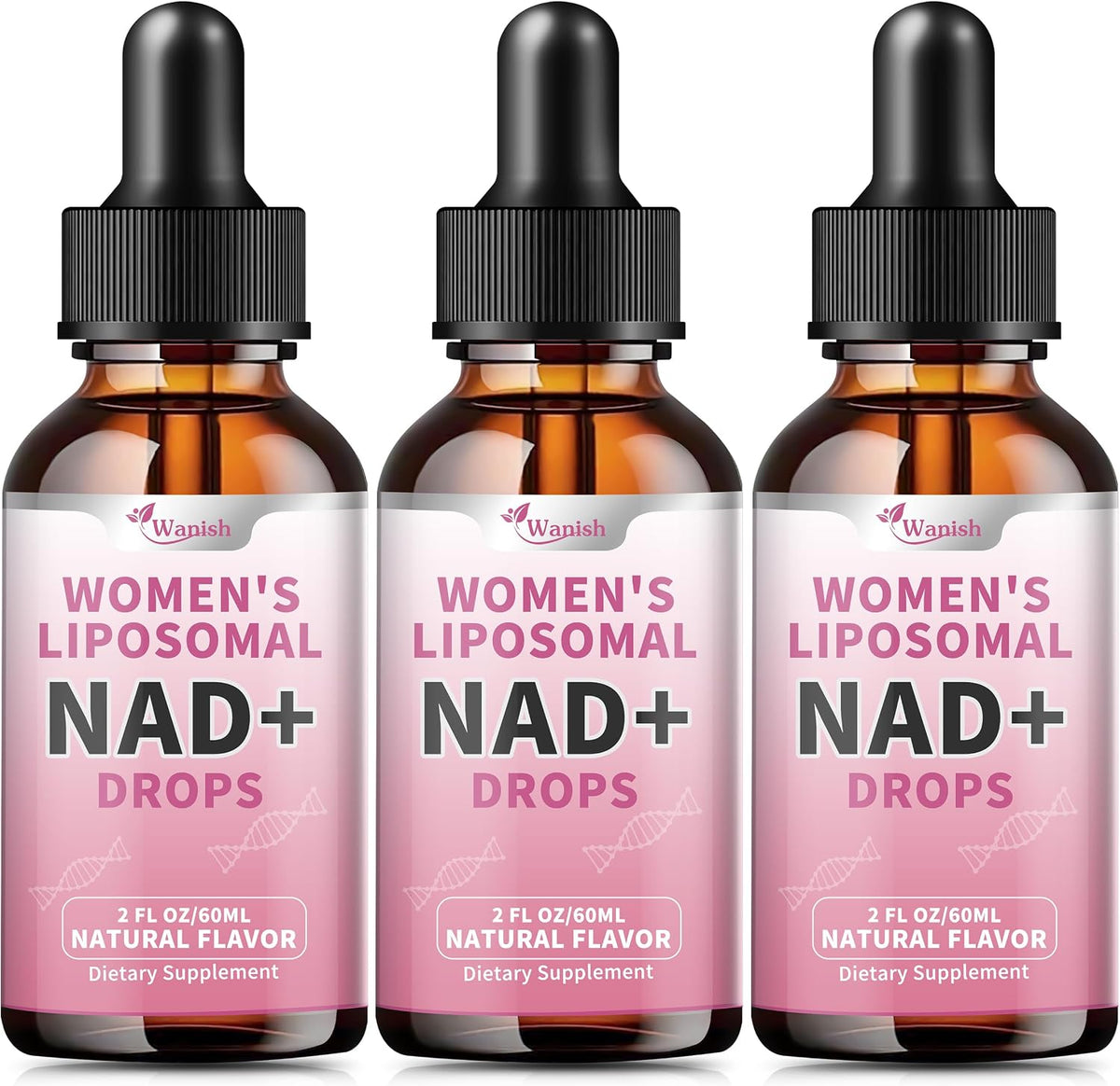 Wanish Liposomal NAD Liquid Supplement – 500 mg NAD Nicotinamide for Energy and Cell Regeneration, Vegan, Sugar-free, 60 ml - görsel 9