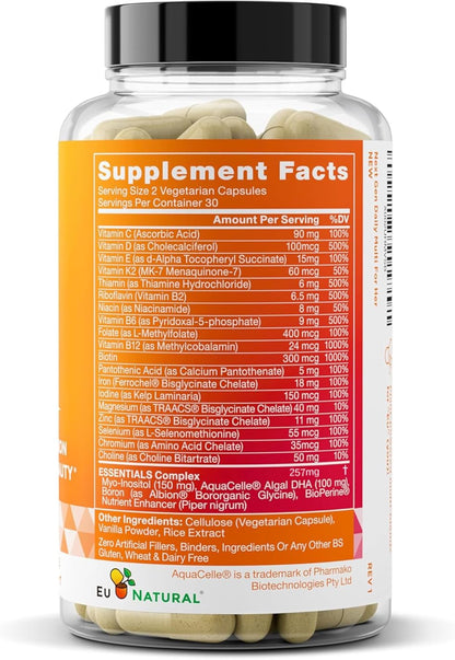 Eu Natural Next Gen Multivitamin for Women - 22 Optimised Vitamins - 60 Vegetarian Soft Capsules