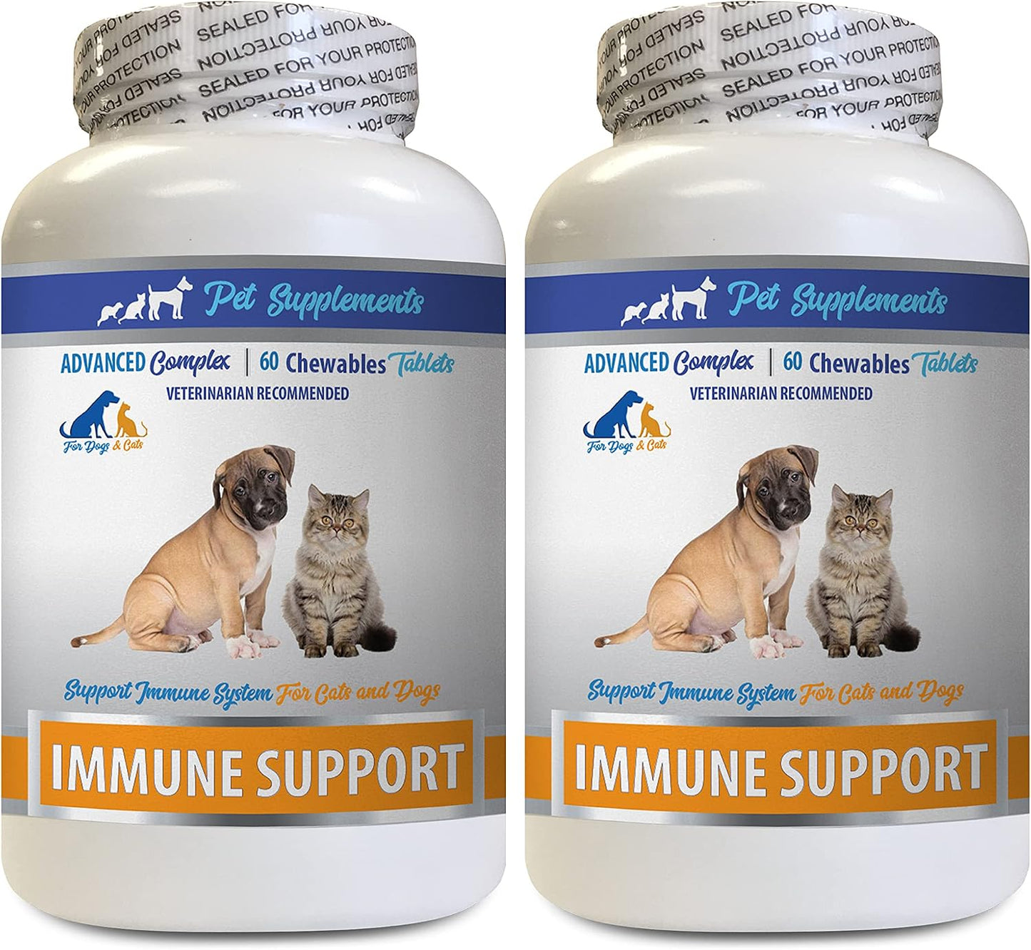 PET Immune Support for Dogs and Cats - Natural Turmeric Supplement - 120 Chews (2 Bottles) - görsel 1