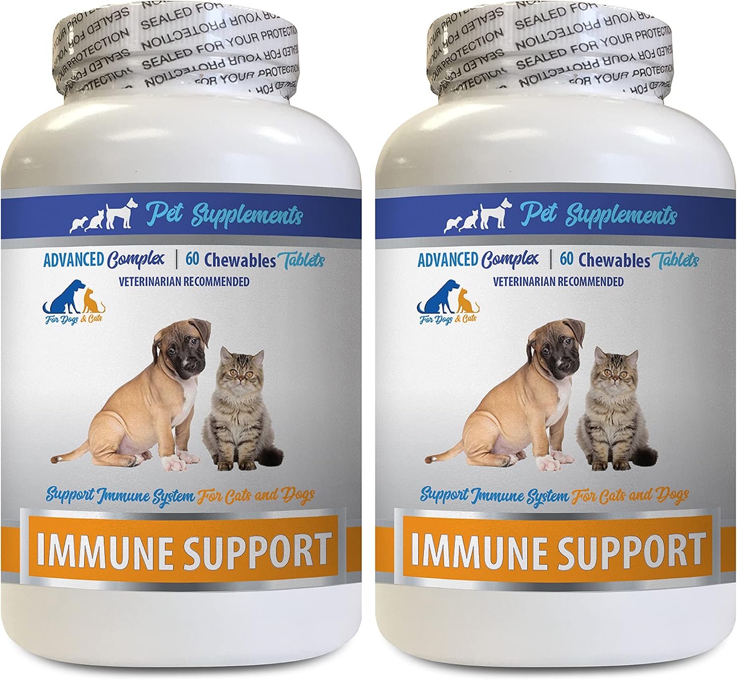 PET Immune Support for Dogs and Cats - Natural Turmeric Supplement - 120 Chews (2 Bottles) - görsel 1