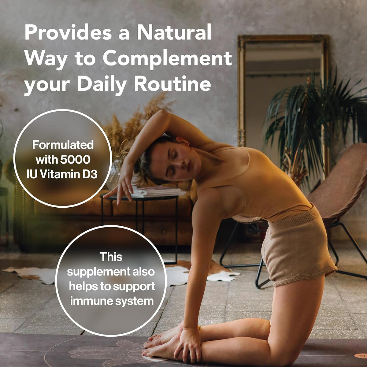 Quantum Nutrition Labs Vitamin D3 and K2 Supplement - 5000 IU, Vegan, Bone and Heart Health - 30 Capsules - görsel 4