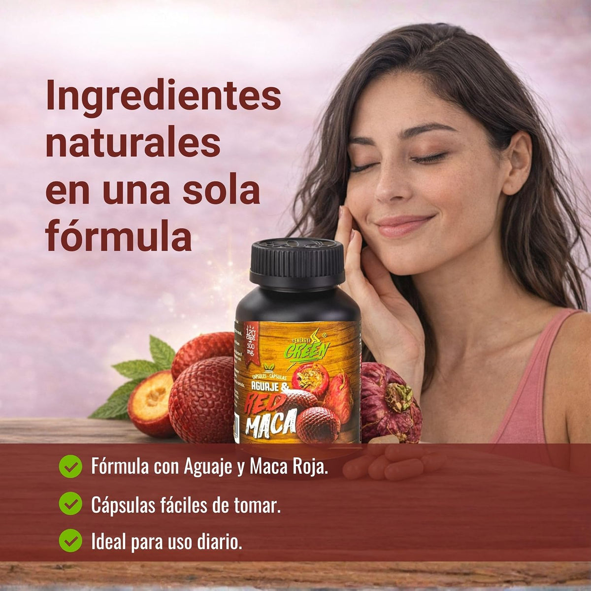 Andes Aguaje with Red Maca Capsules 1000mg - görsel 3