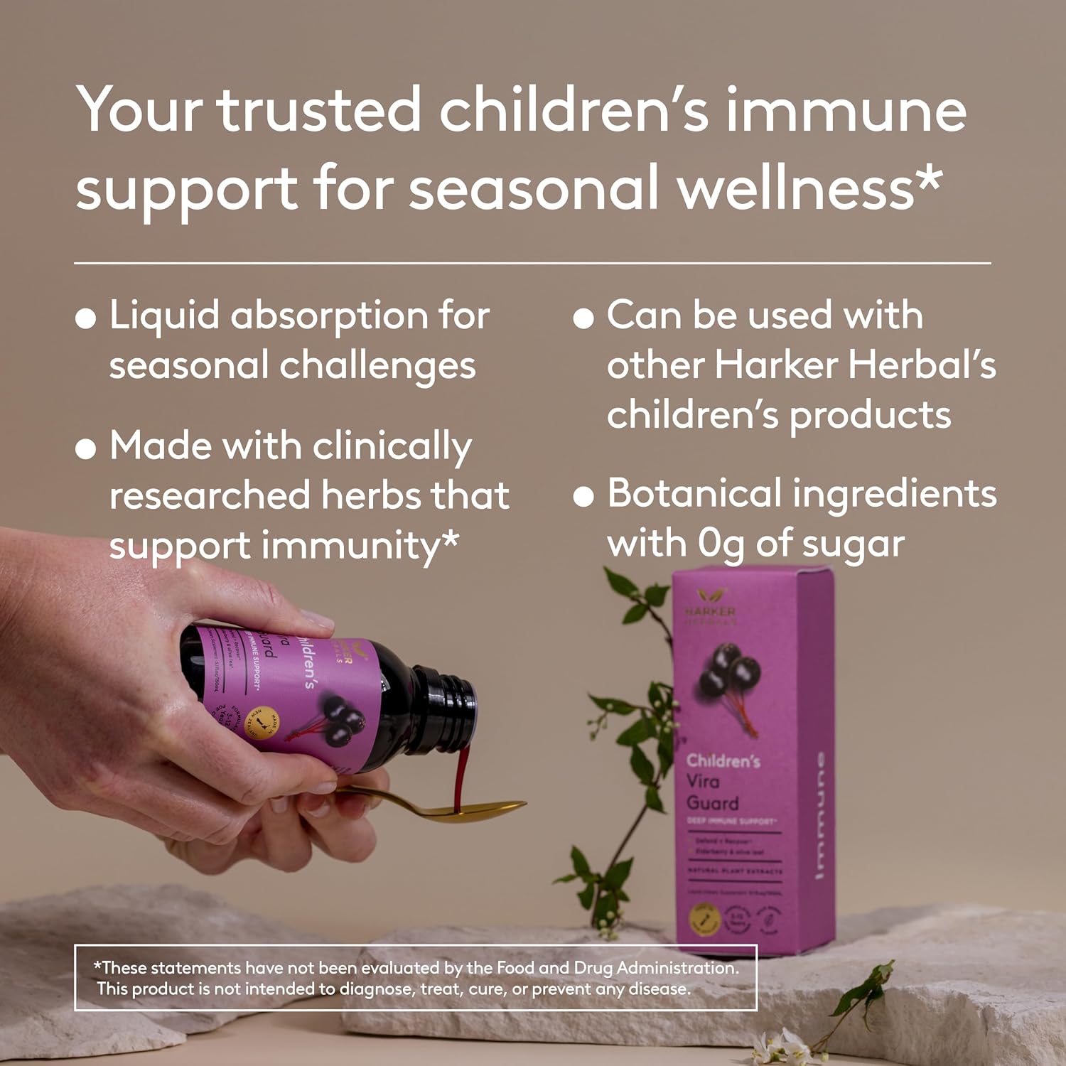 Harker Herbals Children's Immune & Wellbeing Herbal Syrup - Elderberry, Echinacea & Olive Leaf, 150 ml - görsel 6