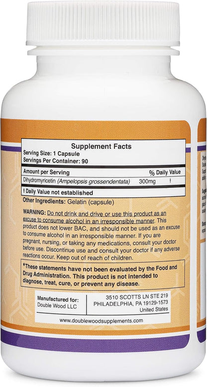 Dihydromyricetin (DHM) Supplement - 300mg, 90 Capsules