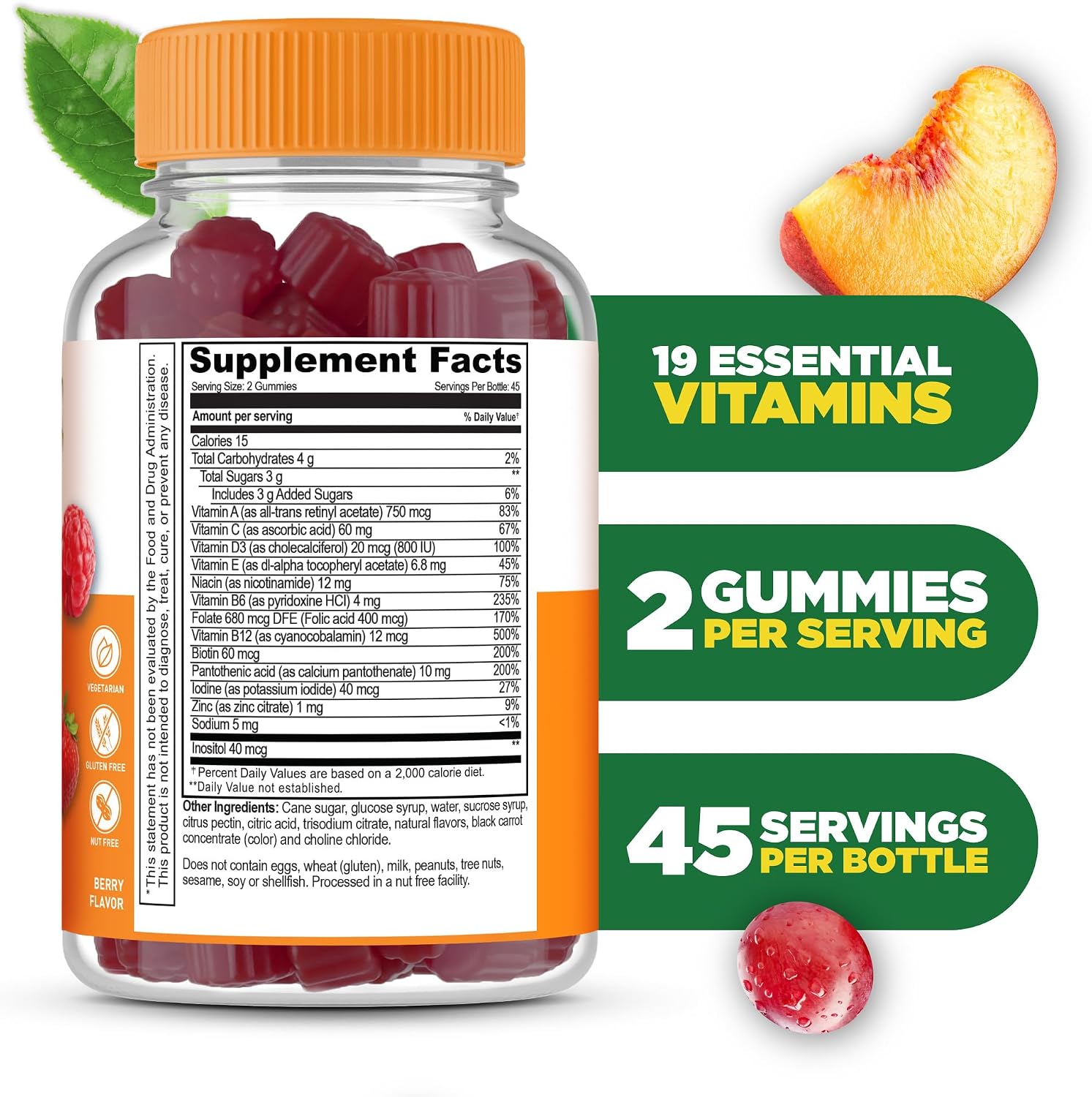 Lifeable Multivitamin for Men Gummies - Berry Flavour - 90 Gummies - görsel 2