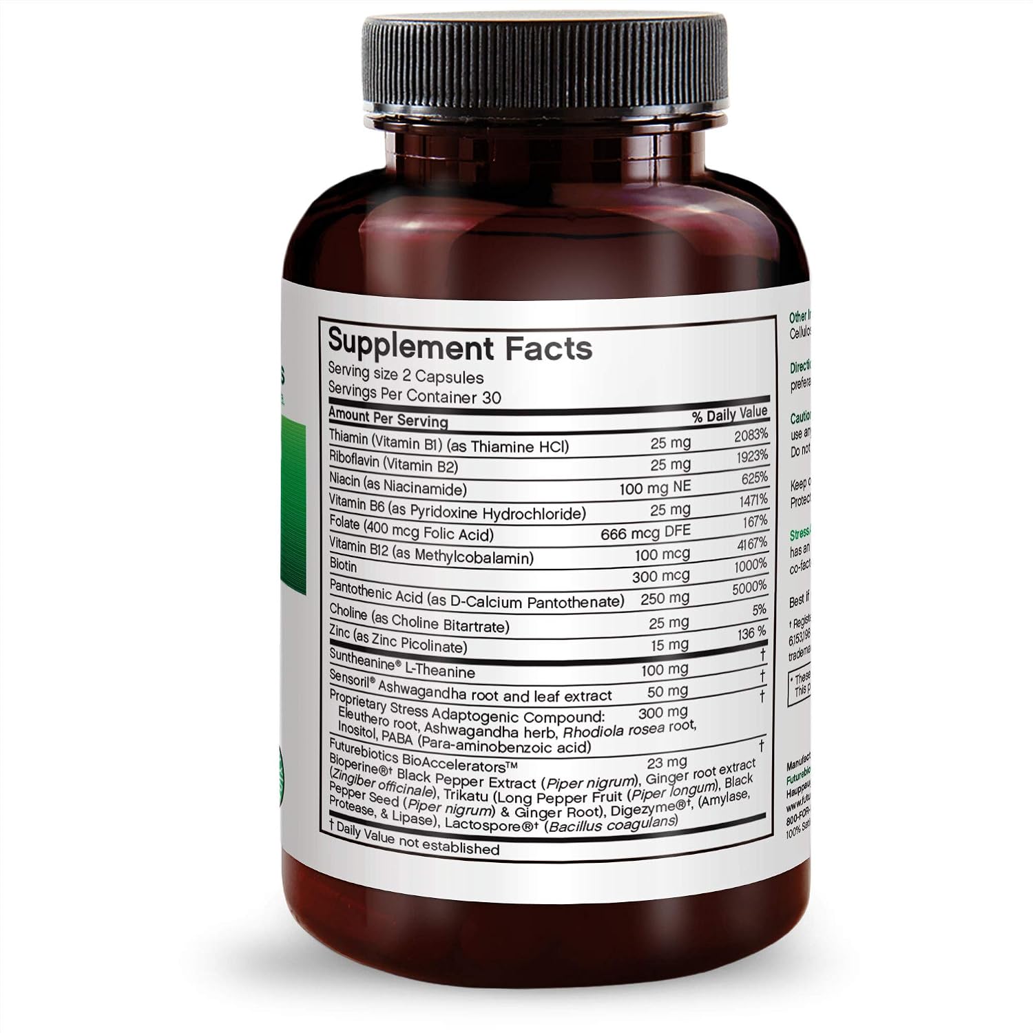 Futurebiotics StressAssist 60 Vegetarian Capsules - görsel 2