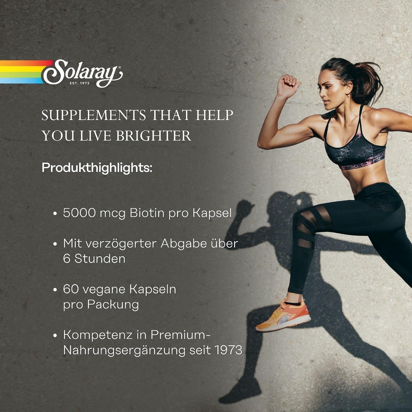 Solaray Two Stage, Timed Release Biotin 5000mcg - 60 VegCaps - görsel 3