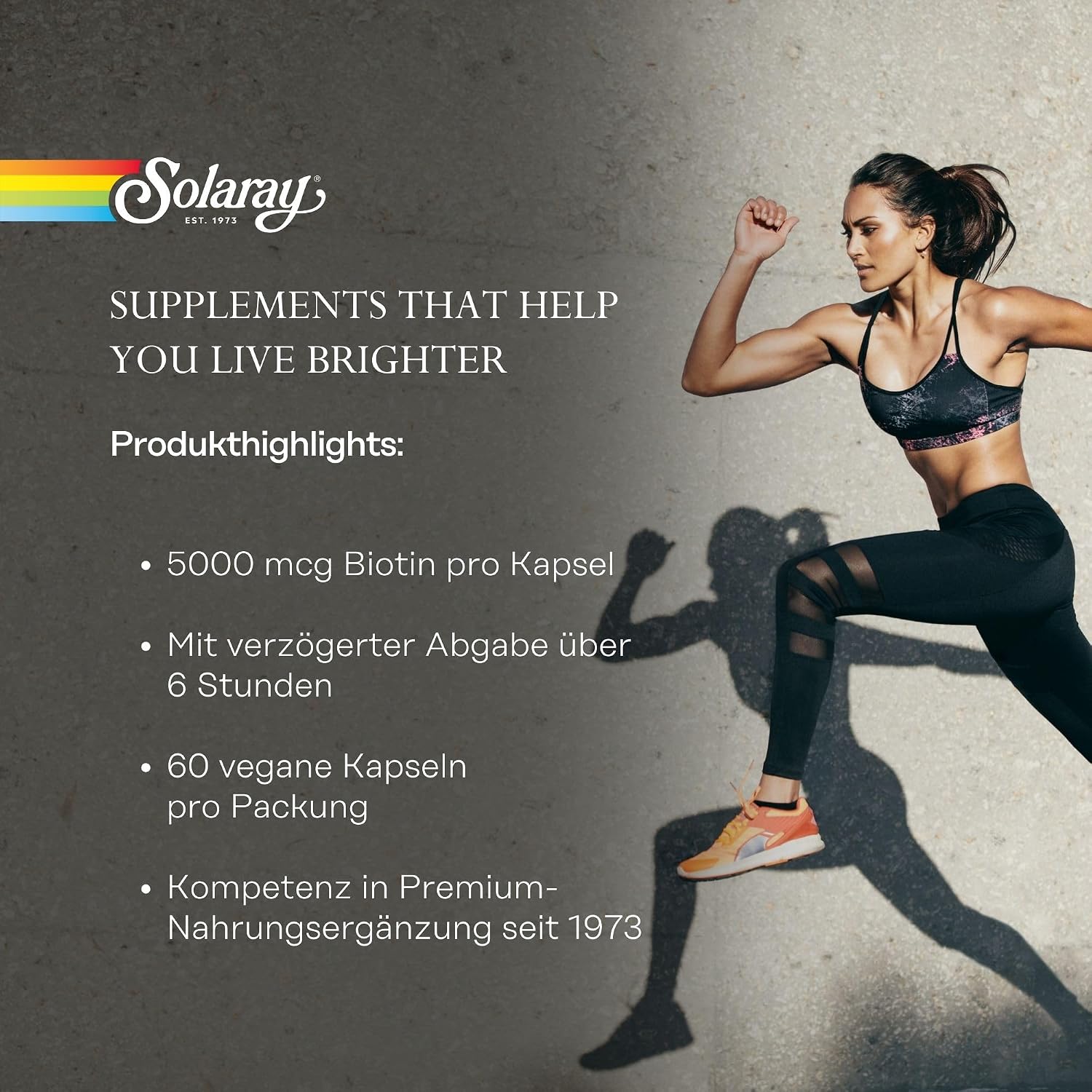 Solaray Two Stage, Timed Release Biotin 5000mcg - 60 VegCaps - görsel 3