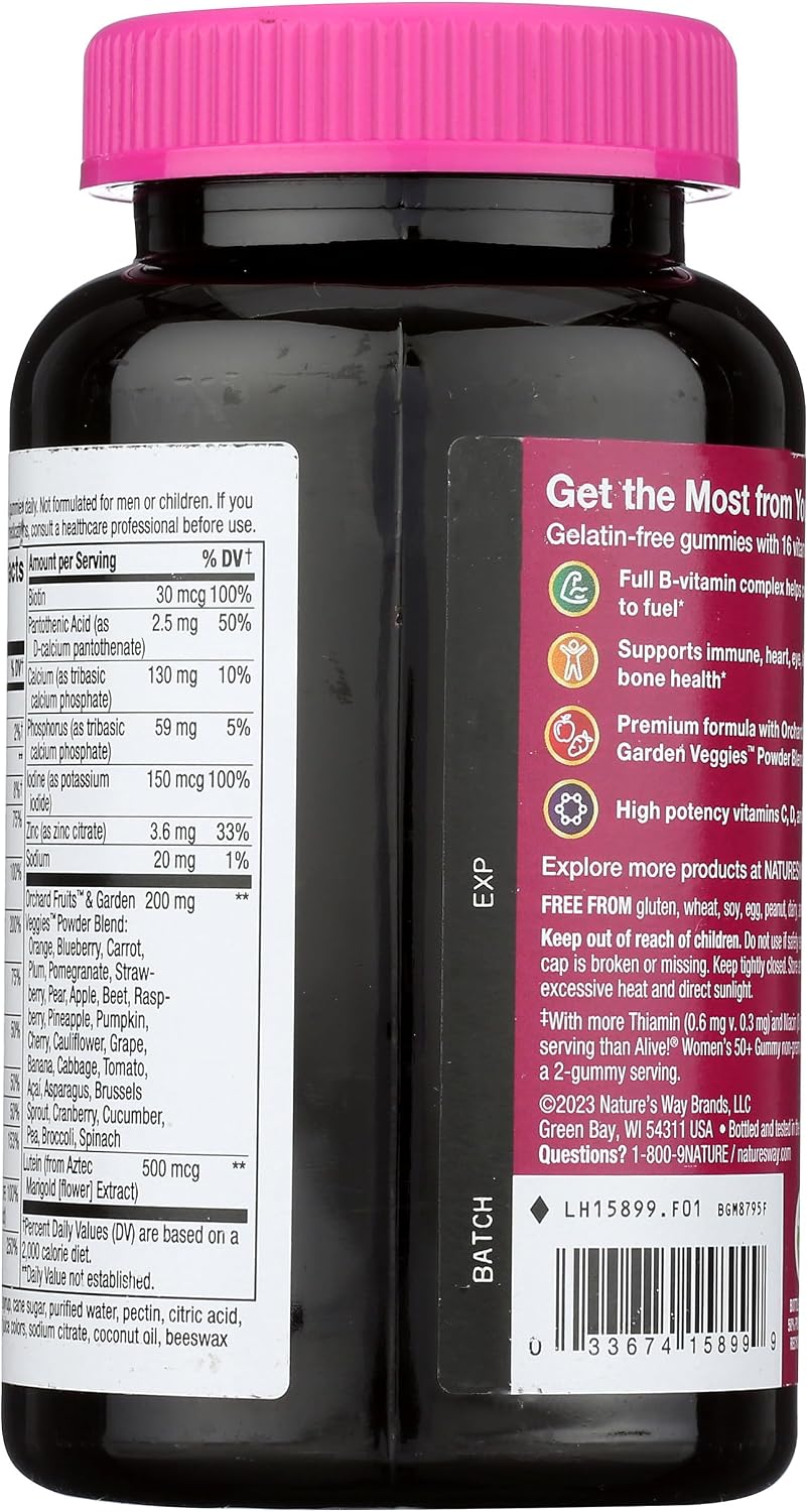 Nature's Way Alive! Women's 50+ Multivitamin Gummy, 75 Gummies - görsel 2