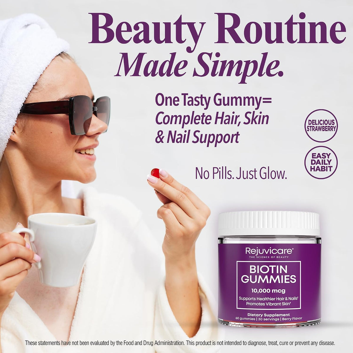 Windmill Rejuvicare Biotin Gummies, 10,000 mcg, Berry, 60 Count - görsel 5