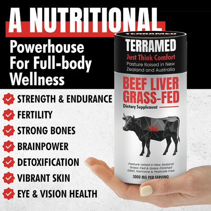 Terramed Just Think Comfort Grass-Fed Beef Liver Gummies, 60 Gummies