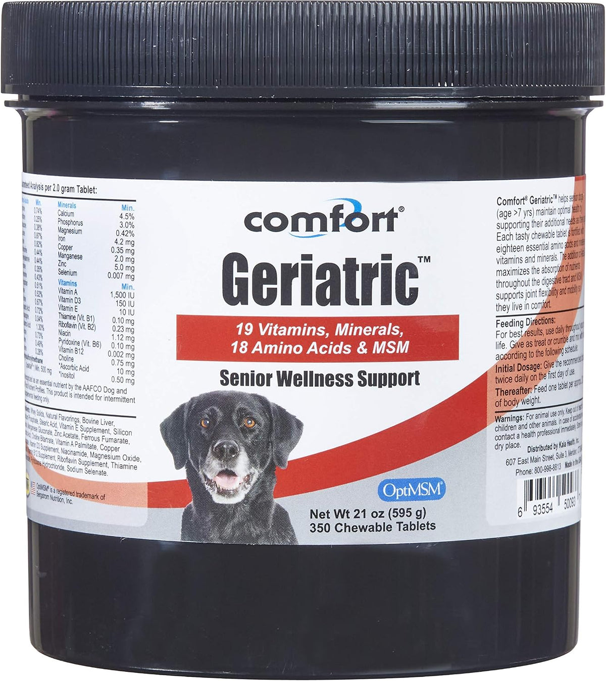 Comfort Geriatric Supplement for Dogs - 350 Count - görsel 1