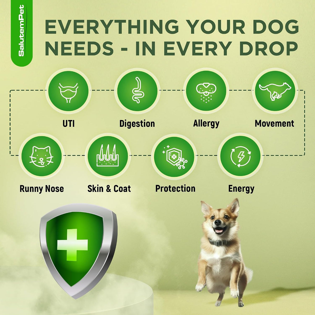 SalutemPet Natural Support Liquid for Dogs - Chicken Flavour, 56 ml - görsel 2