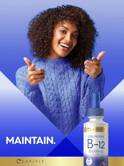 Carlyle Vitamin B12 Sublingual Liquid Drops - 10,000 mcg - 59 ml