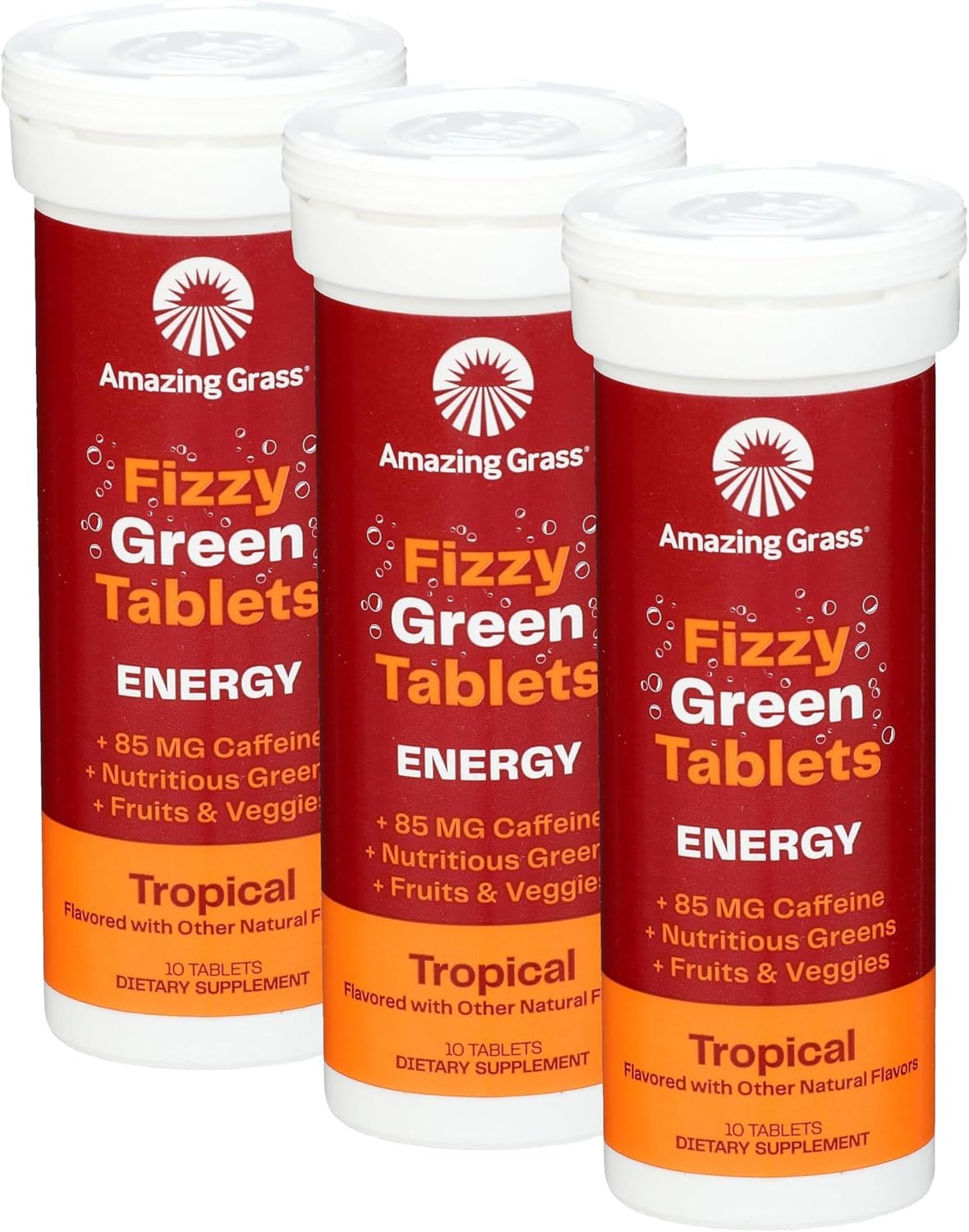 Amazing Grass Tropical Energy Green Superfood, 10 Tablets - görsel 9