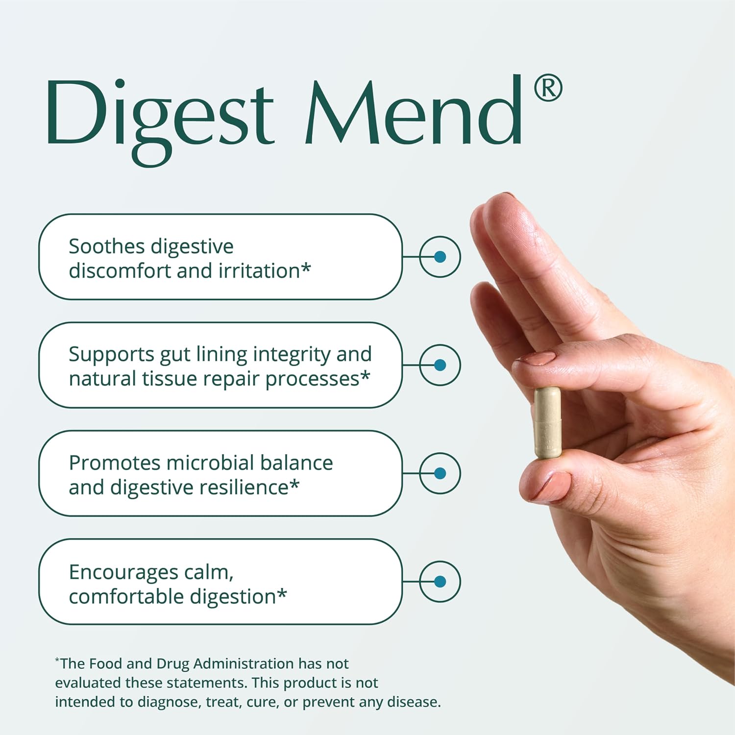 Natura Health Products Digest Mend - Gut Health Supplement with DGL, Aloe Vera, and Herbs (180 Capsules) - görsel 2
