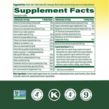 MegaFood Multivitamin for Men 40+ – One Daily with Methylated B12, Vitamin D3, C and Zinc – Muscle and Bone Health, Energy Metabolism, Immune Support – 30 Tablets
