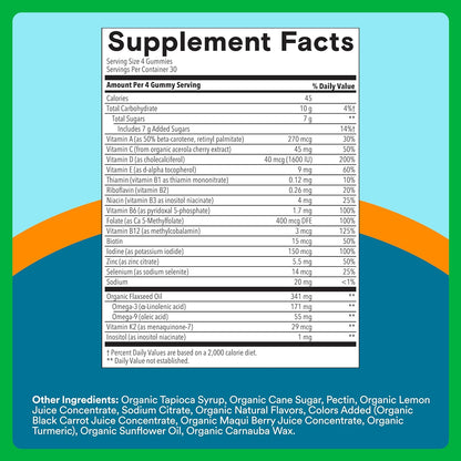 SmartyPants Men's Multivitamin Organic Gummies – 120 (30-Day Supply)