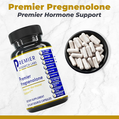 Premier Research Labs Premier Pregnenolone - 100mg Food Supplement - 60 Vegetarian Capsules