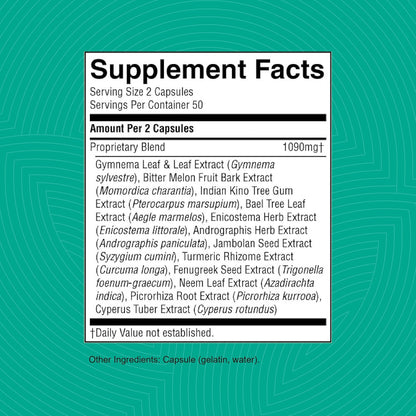 Nature's Sunshine Blood Sugar Formula, 100 Capsules