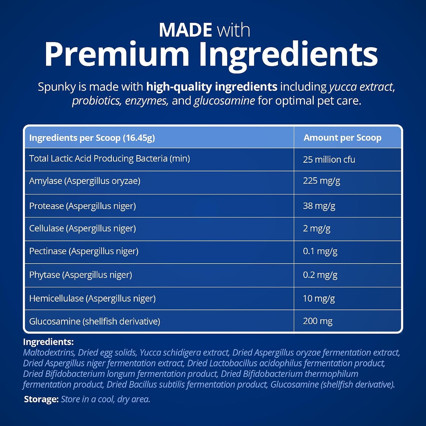 PROTHRIVE Spunky Digestive Supplement - Probiotics, Digestive Enzymes, Joint Support for Cats and Dogs, 227 g - görsel 4