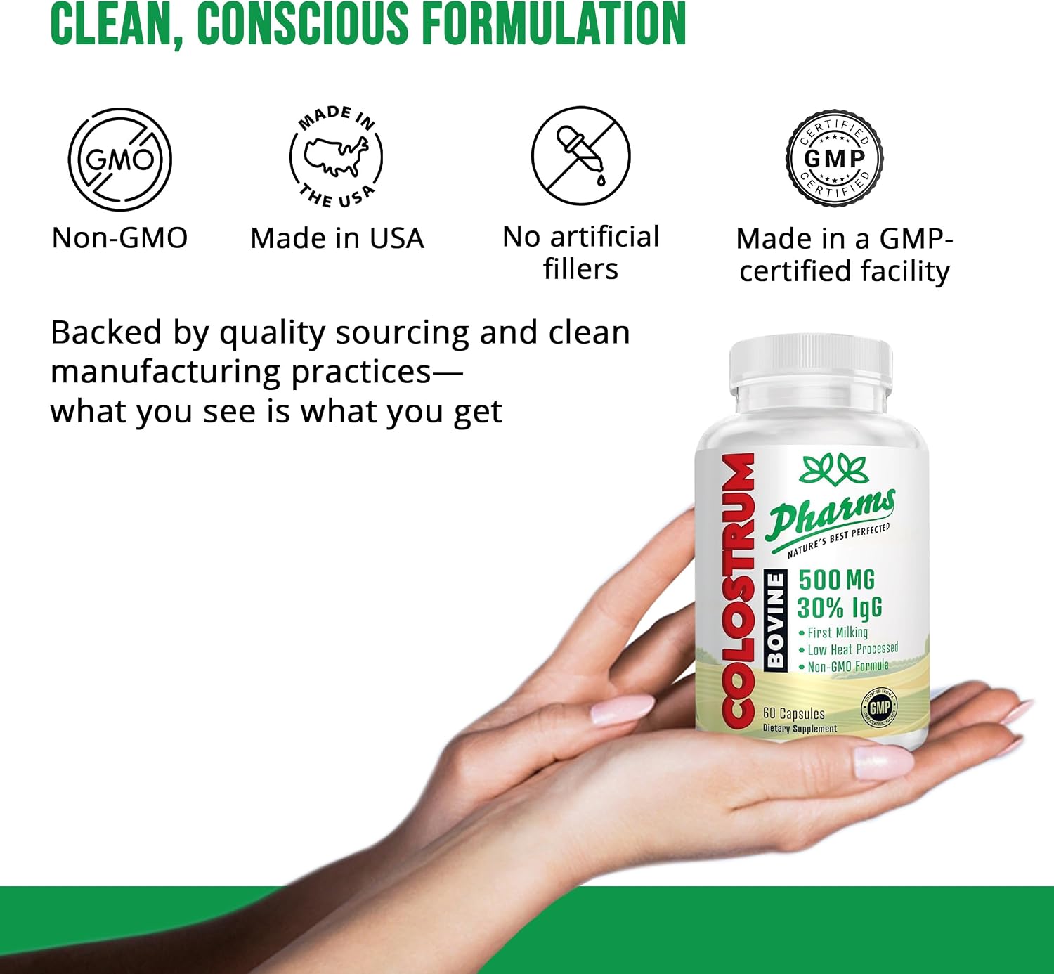 Bovine Colostrum Supplement - 30% IgG - Gut Health, Immune Support & Muscle Recovery - 60 Capsules - görsel 7