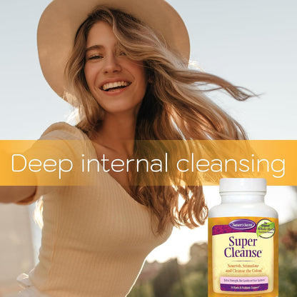 Nature's Secret Super Cleanse - Extra Strength Colon Cleanse with 14 Herbs and Probiotic Support - 200 Tablets