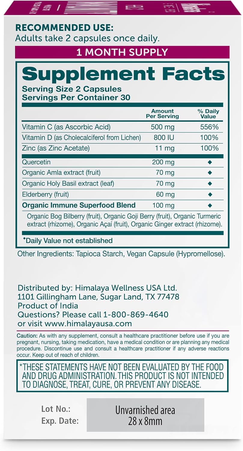 Himalaya Hello Immunity with Quercetin - 500 mg, 60 Caplets - görsel 2