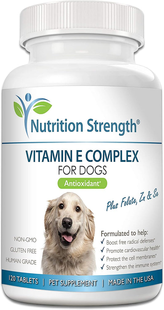 Nutrition Strength Vitamin E for Dogs - 120 Chewable Tablets