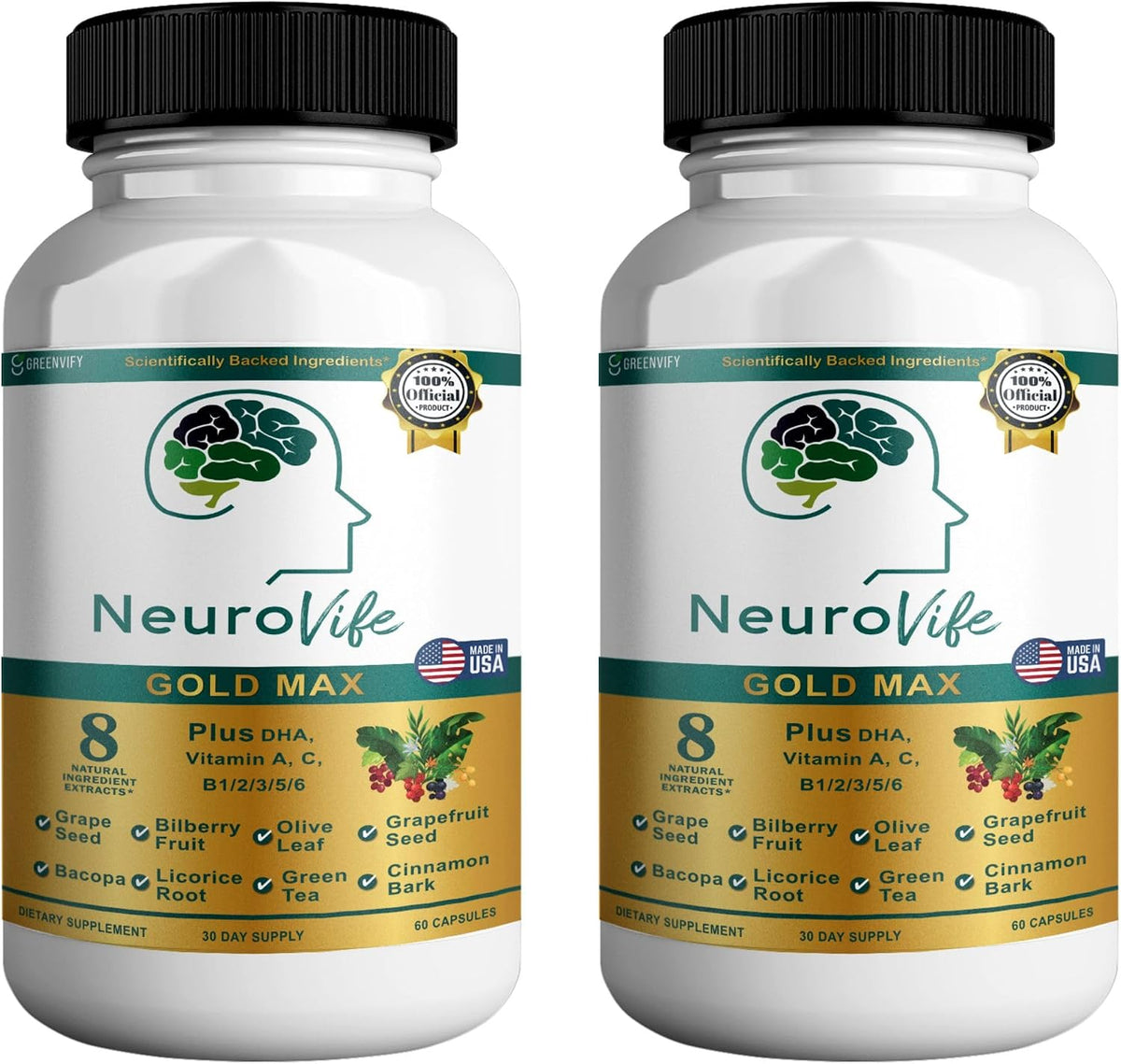 NeuroVife Gold Max Nootropic Formula – Cognitive Focus and Clarity Complex, 60 Capsules - görsel 8