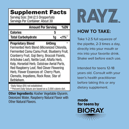BIORAY RAYZ All Systems Glow, Raspberry Flavour - 60 ml