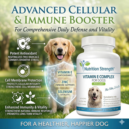 Nutrition Strength Vitamin E for Dogs - 120 Chewable Tablets