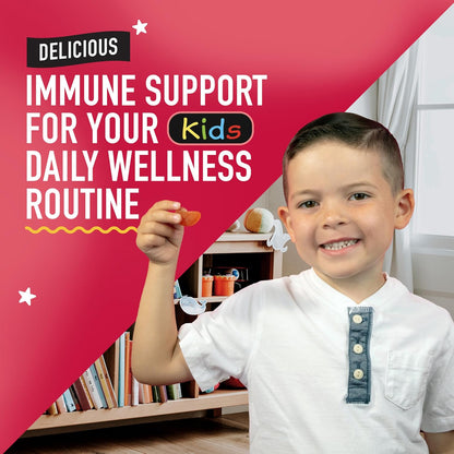 Airborne Kids Immune Support Gummies, Mixed Fruit Flavour, 21 Count