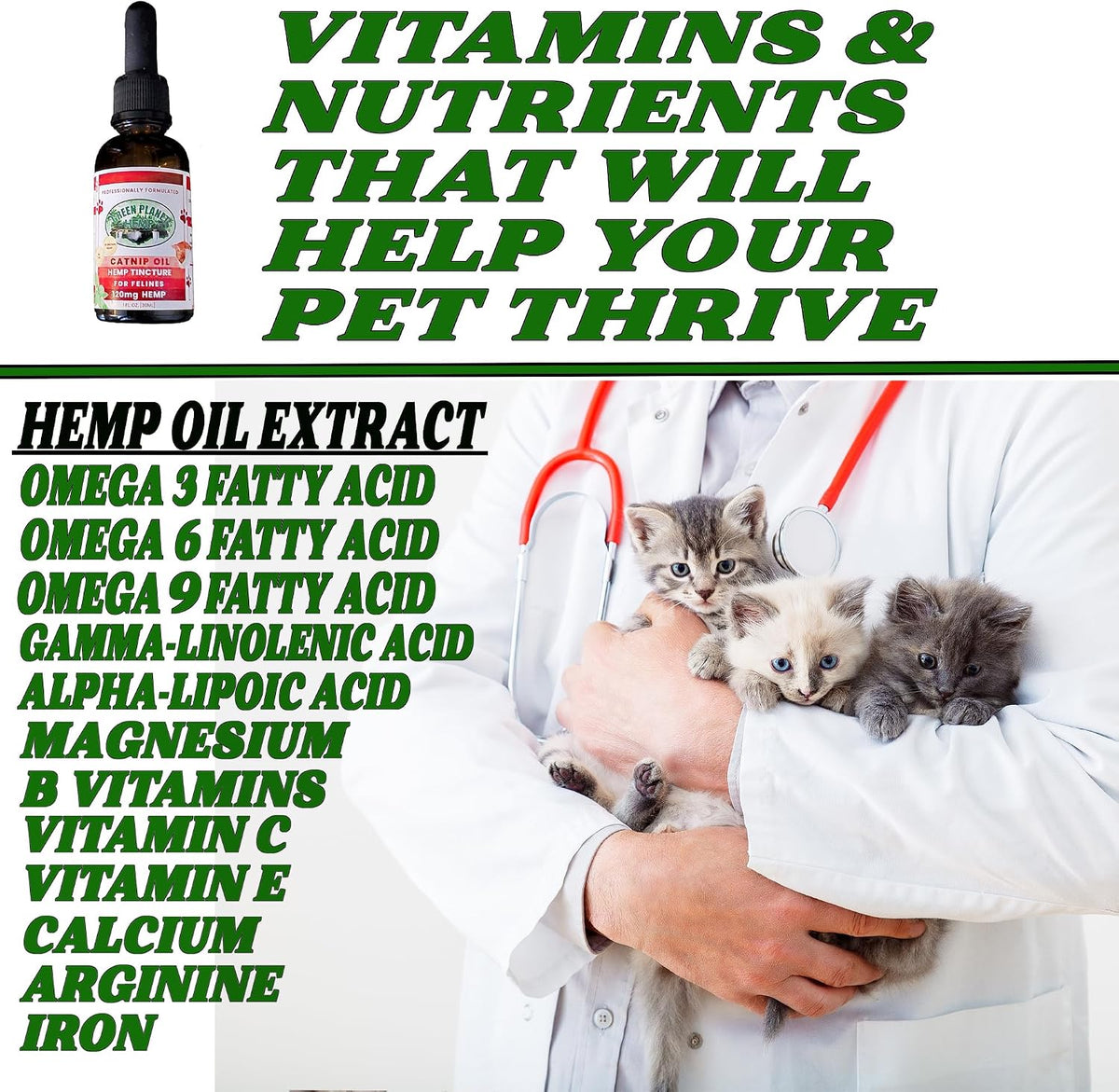 Pet Hemp Oil with Catnip – Organic Hemp Tincture for Dogs and Cats - görsel 2